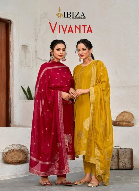 Vivanta By Ibiza Banglory Silk Jacquard Salwar Suit Online Wholesale